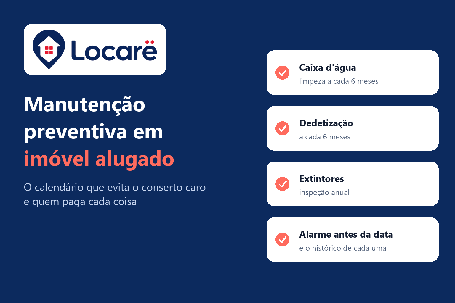 Manutenção preventiva de imóveis alugados: o calendário e quem paga cada coisa