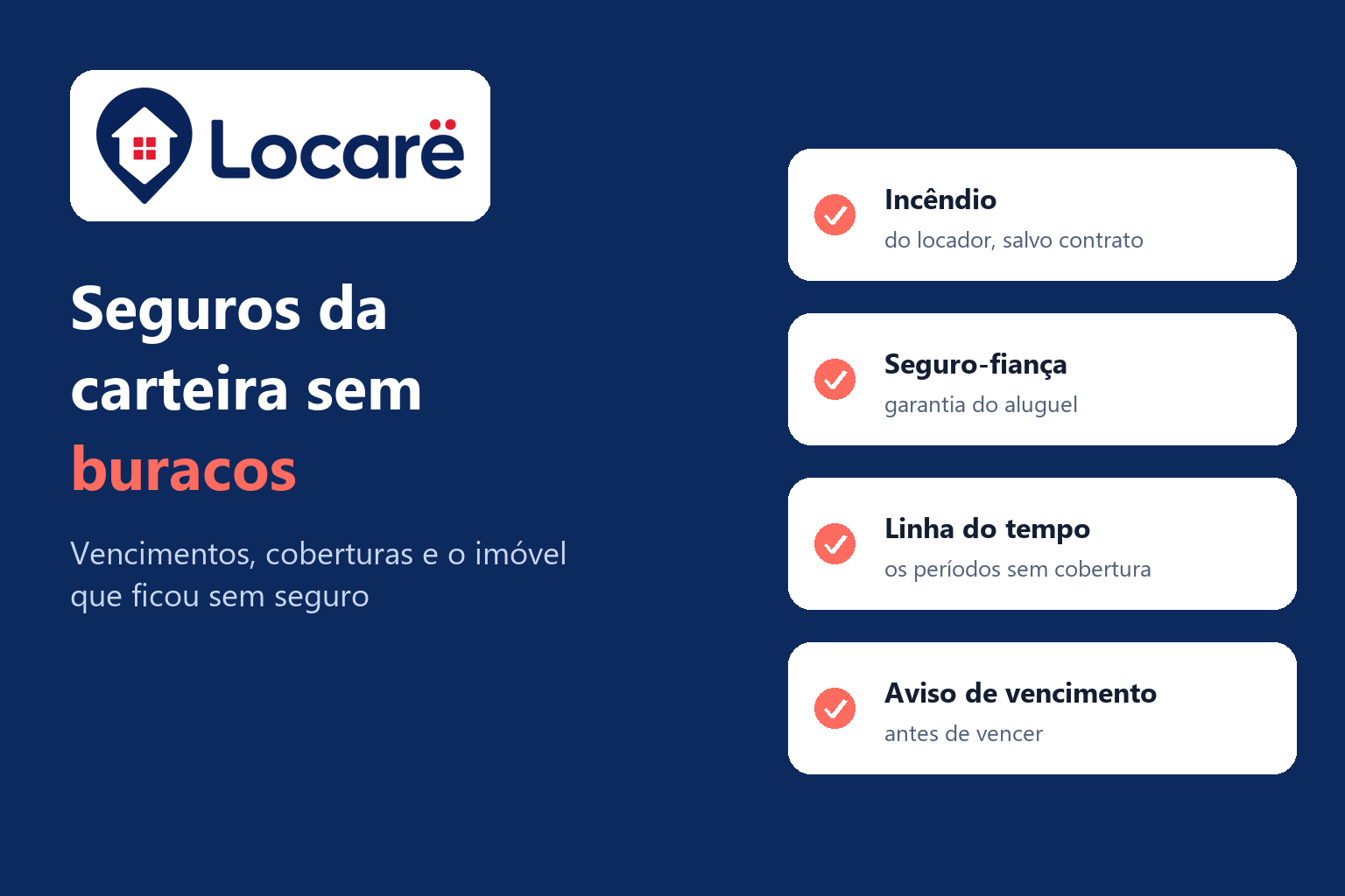Seguros e vencimentos de uma carteira imobiliária: como não deixar imóvel sem cobertura
